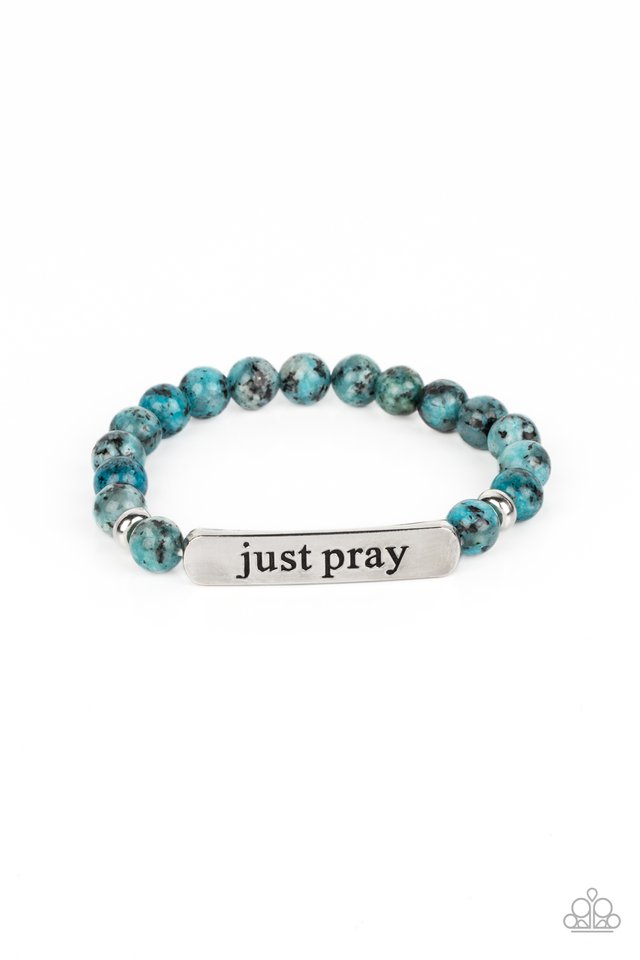 Just Pray - Blue - Paparazzi Bracelet Image