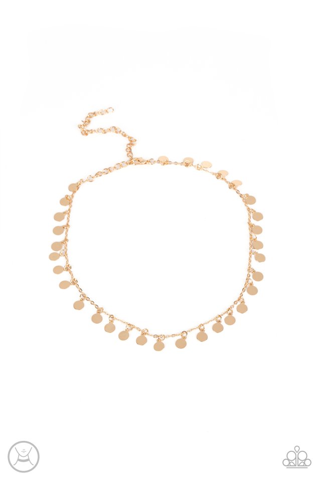 Champagne Catwalk - Gold - Paparazzi Necklace Image