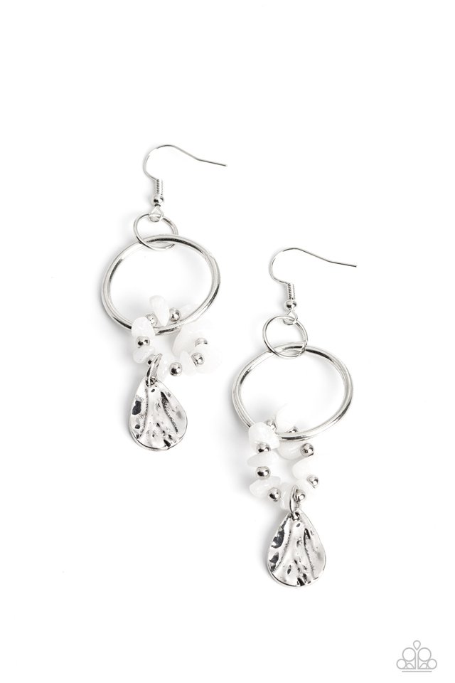 Fossil Flair - White - Paparazzi Earring Image