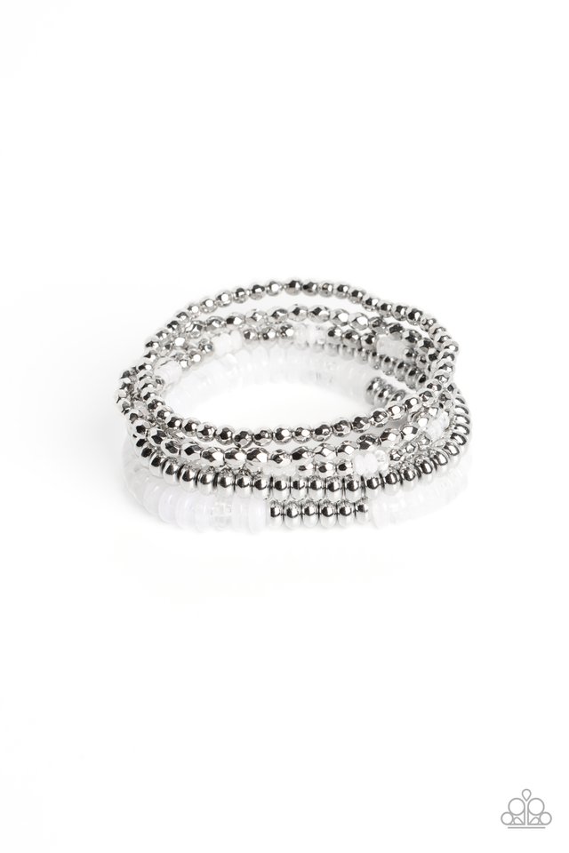 Pristine Pixie Dust - White - Paparazzi Bracelet Image