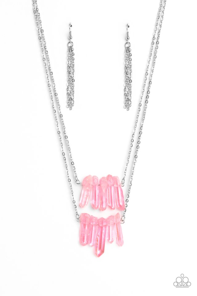 Crystal Catwalk - Pink - Paparazzi Necklace Image