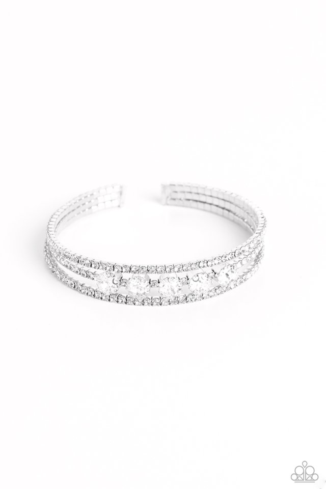 Lucid Layers - White - Paparazzi Bracelet Image