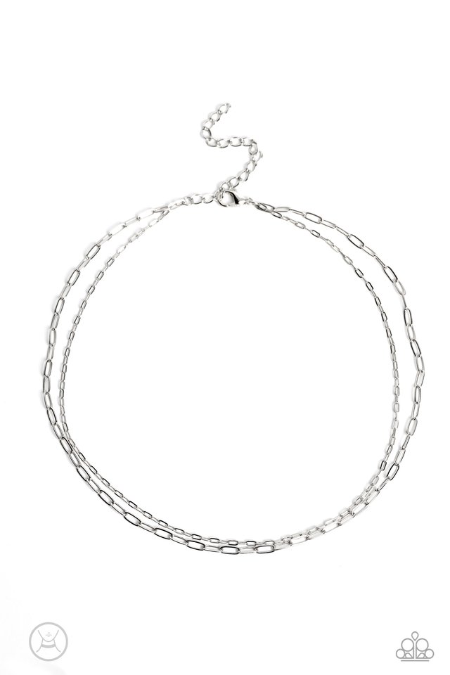 Polished Paperclips - Silver - Paparazzi Necklace Image