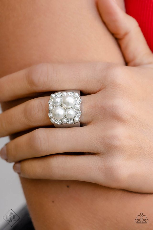 Opulent Overture - White - Paparazzi Accessories Ring