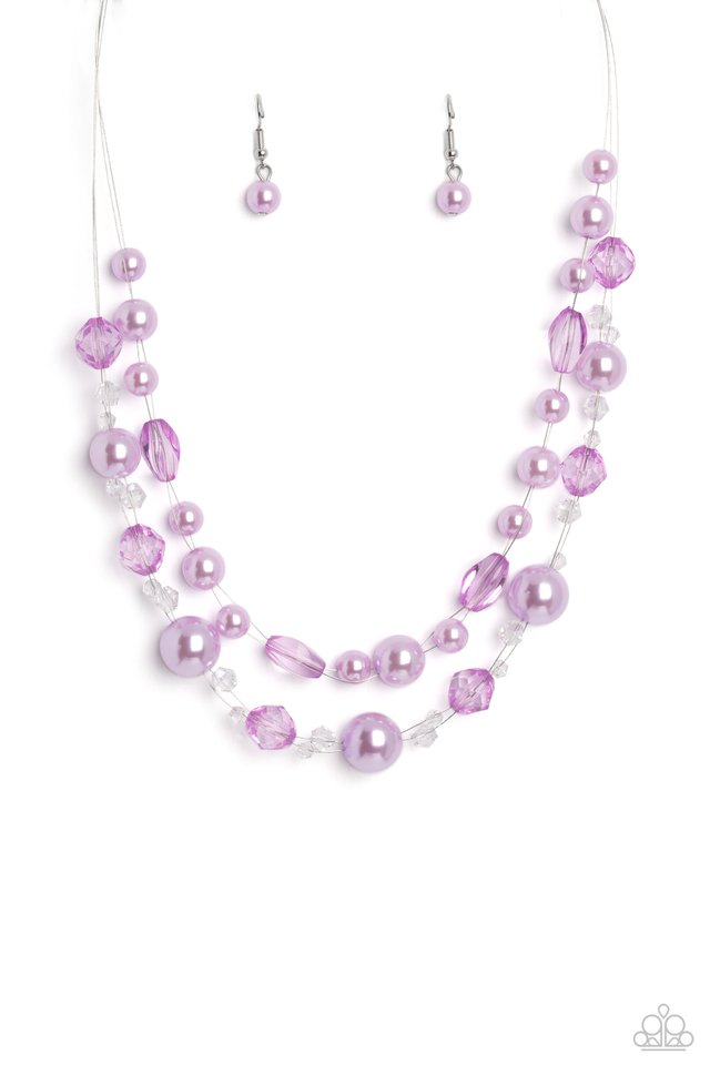 Parisian Pearls - Purple - Paparazzi Necklace Image