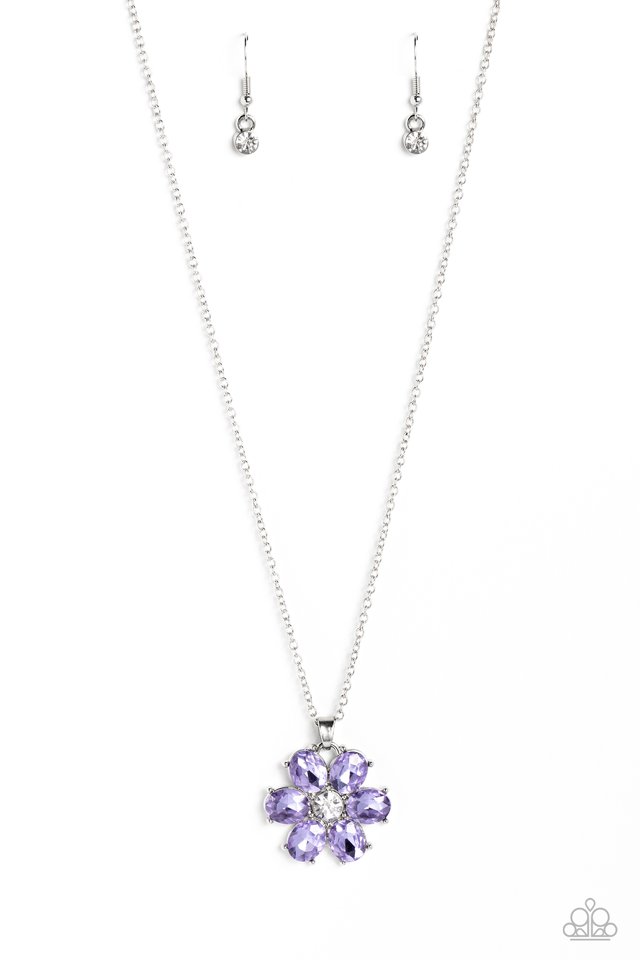 Fancy Flower Girl - Purple - Paparazzi Necklace Image