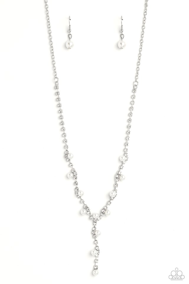 Upper Class - White - Paparazzi Necklace Image
