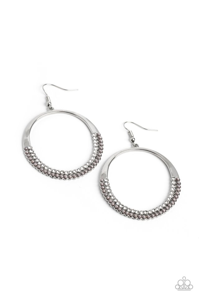 Material PEARL - Silver - Paparazzi Earring Image
