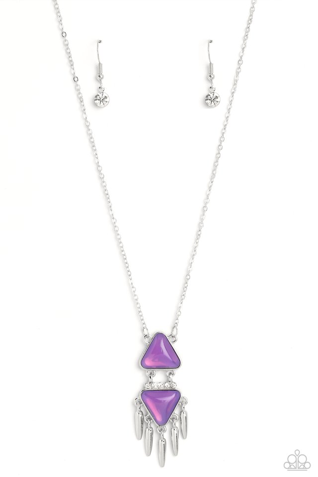 Under the FRINGE - Purple - Paparazzi Necklace Image