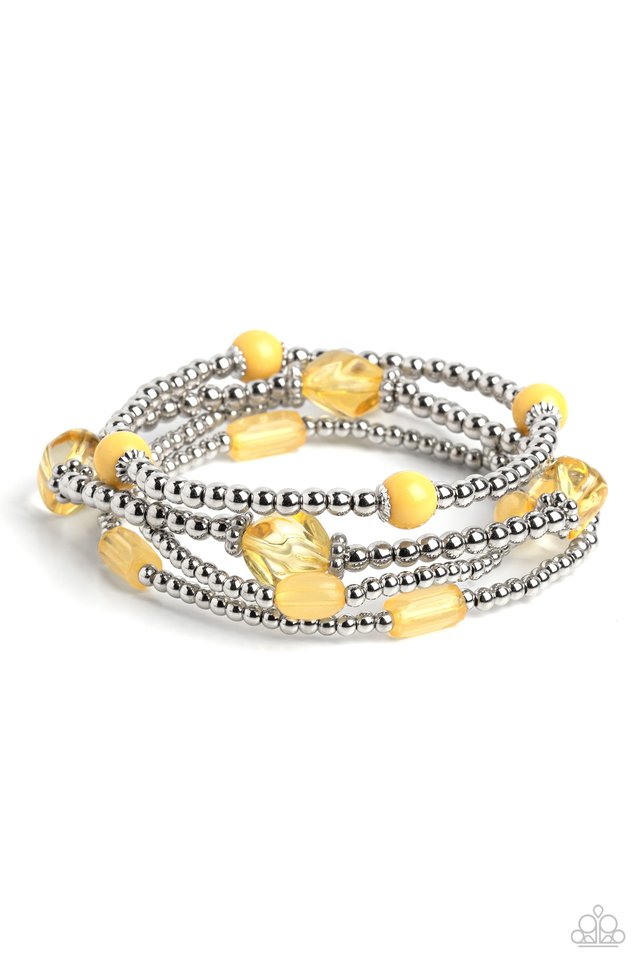 Geometric Guru - Yellow - Paparazzi Bracelet Image