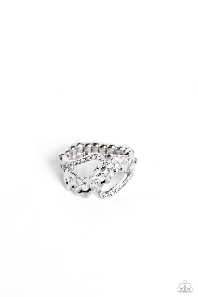 Captivating Corsage - White - Paparazzi Ring Image