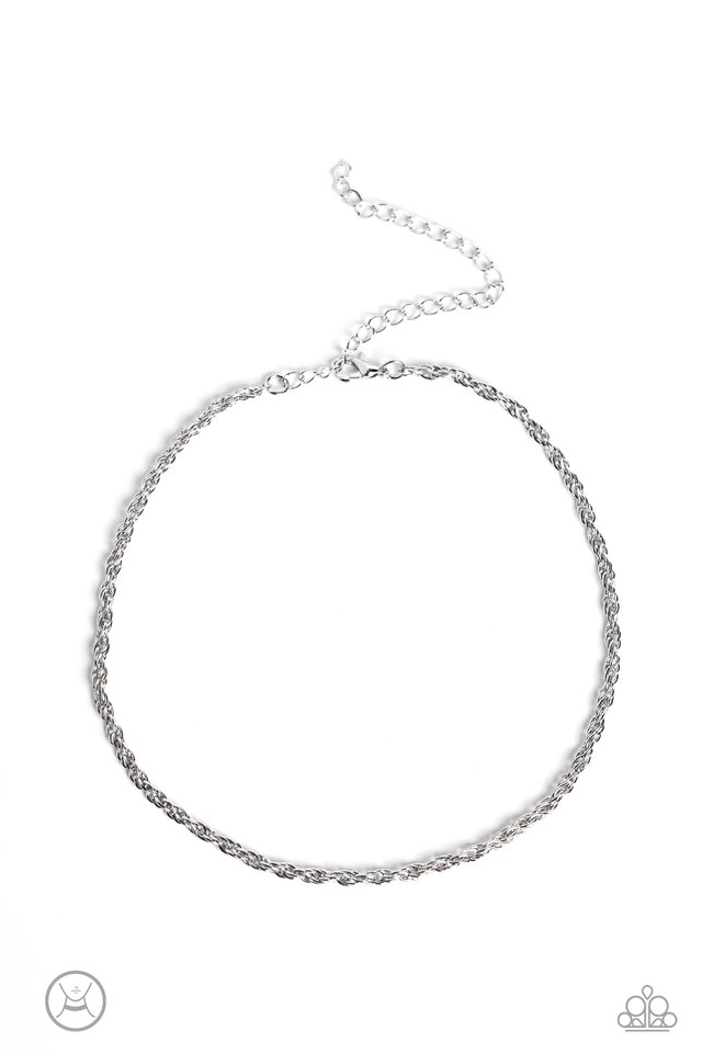 Glimmer of ROPE - Silver - Paparazzi Necklace Image