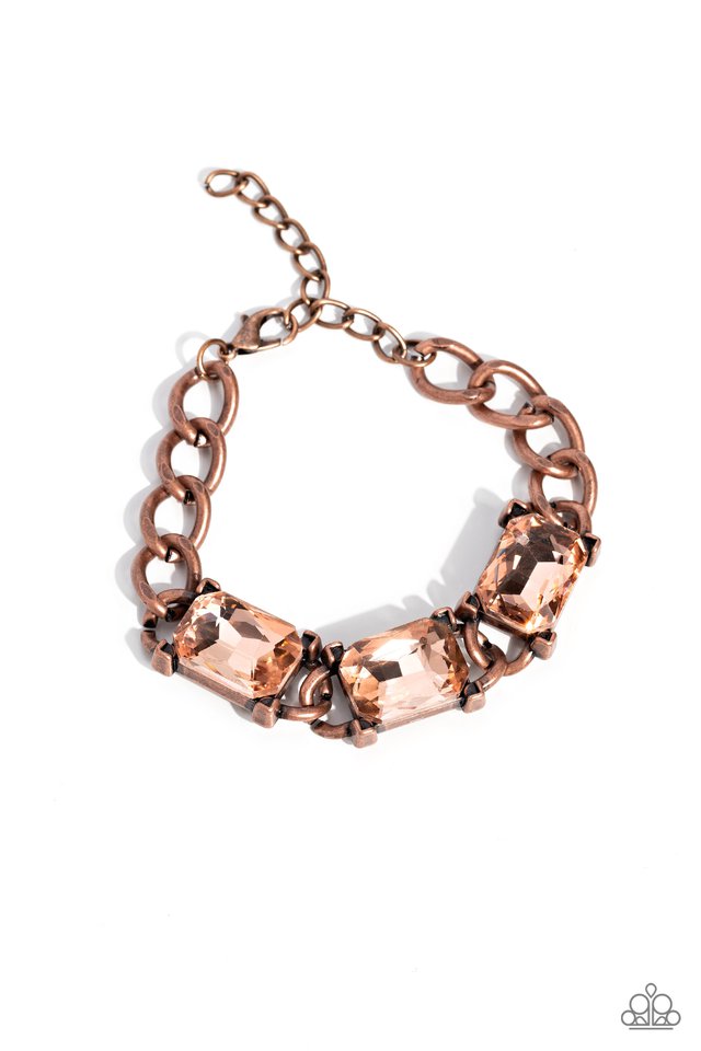 Dazzling Debut - Copper - Paparazzi Bracelet Image