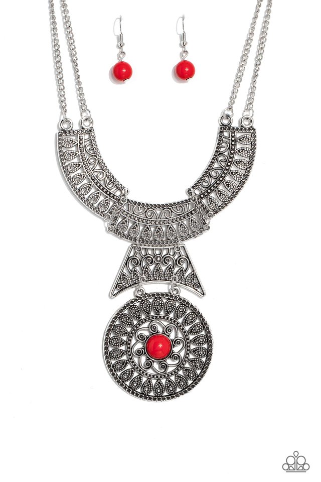 Fetching Filigree - Red - Paparazzi Necklace Image