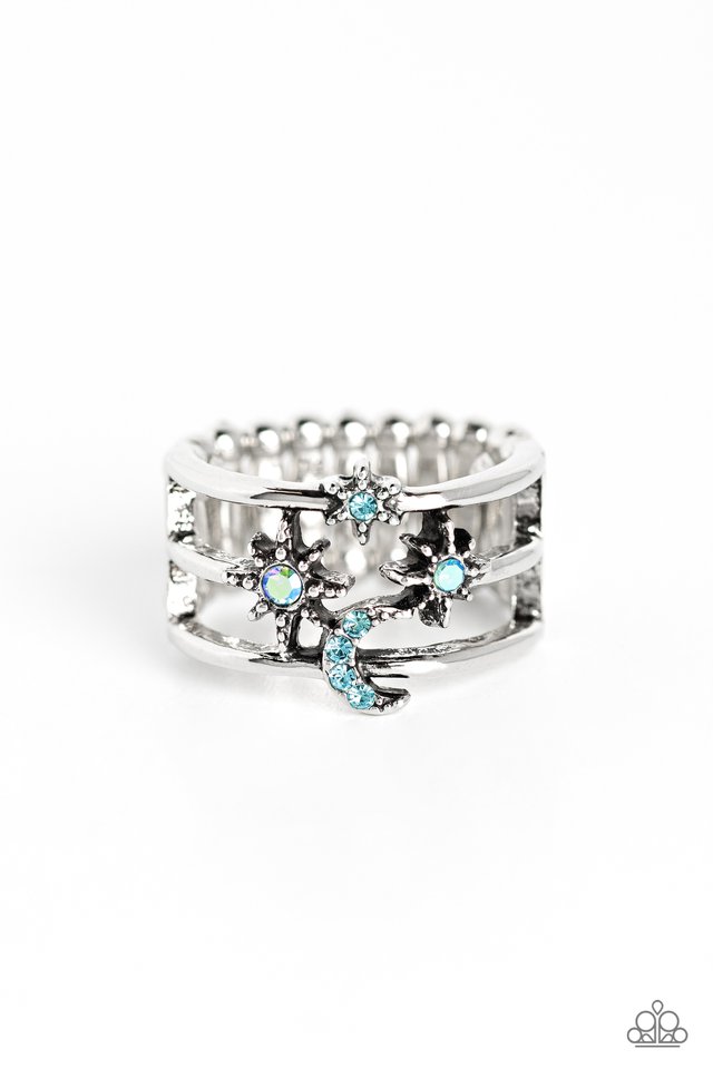Fly Me To The Stars - Blue - Paparazzi Ring Image