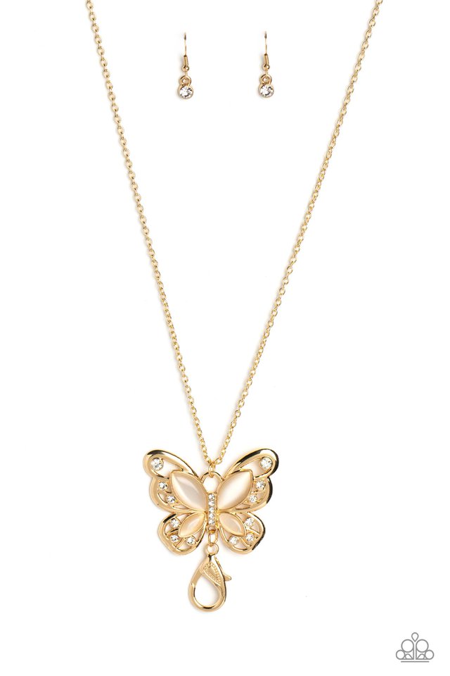 Wings Of Whimsy - Gold - Paparazzi Necklace Image