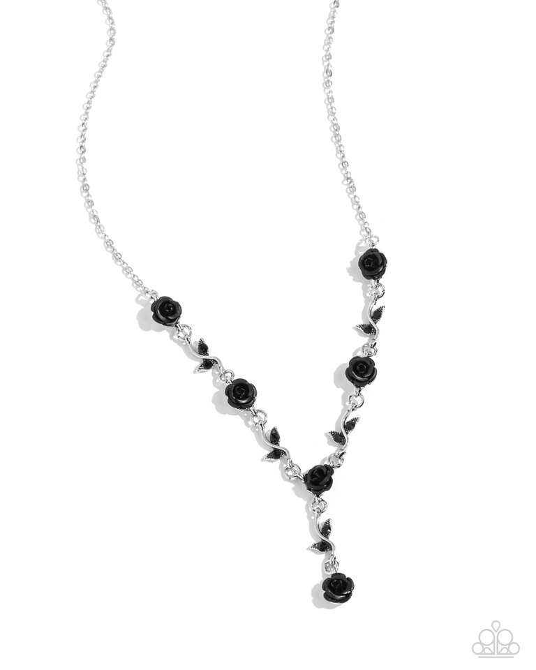 ROSE Without Saying... - Black - Paparazzi Necklace Image