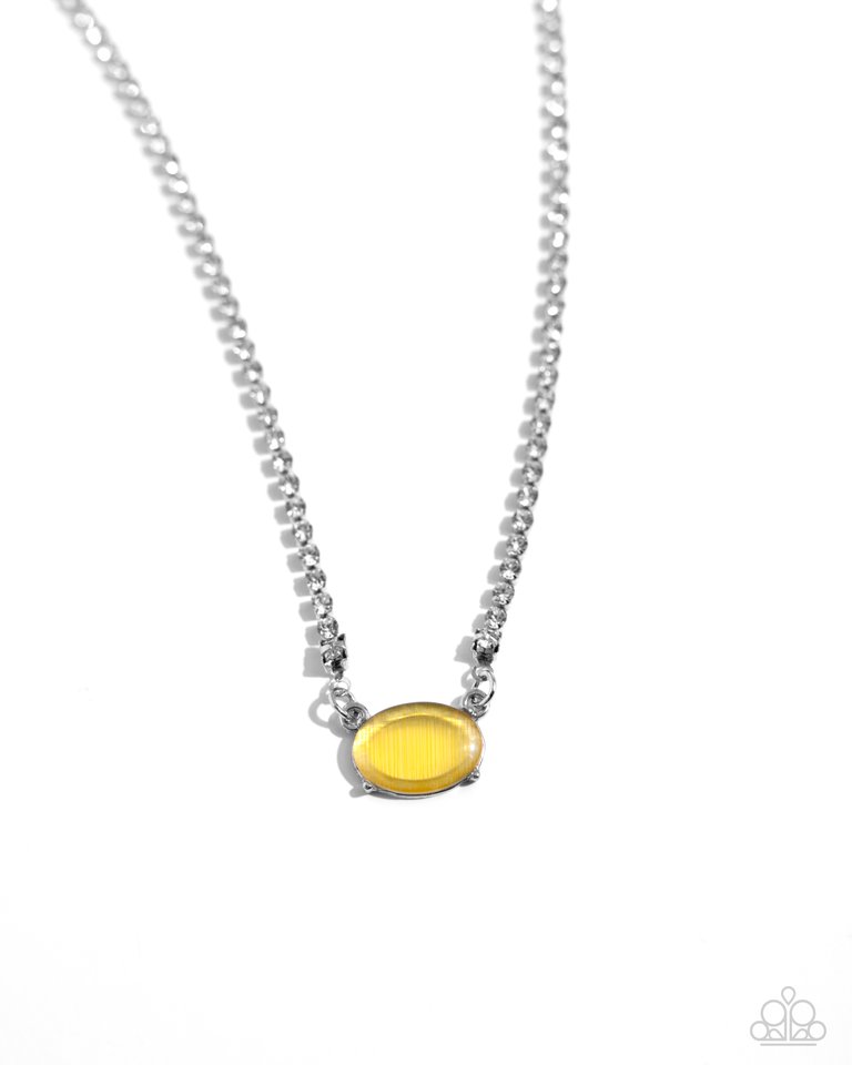 Dynamic Delicacy - Yellow - Paparazzi Necklace Image