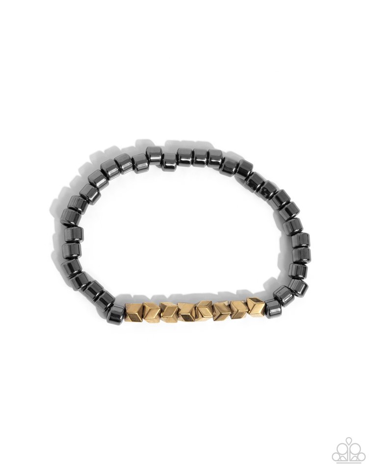 Black Cubed Cache Bracelet